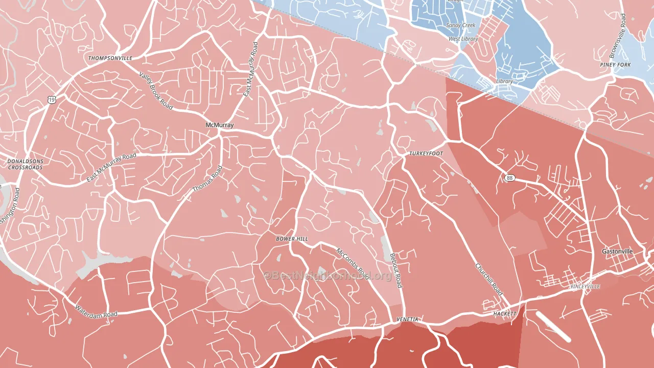 Venetia, PA block-group political-lean map