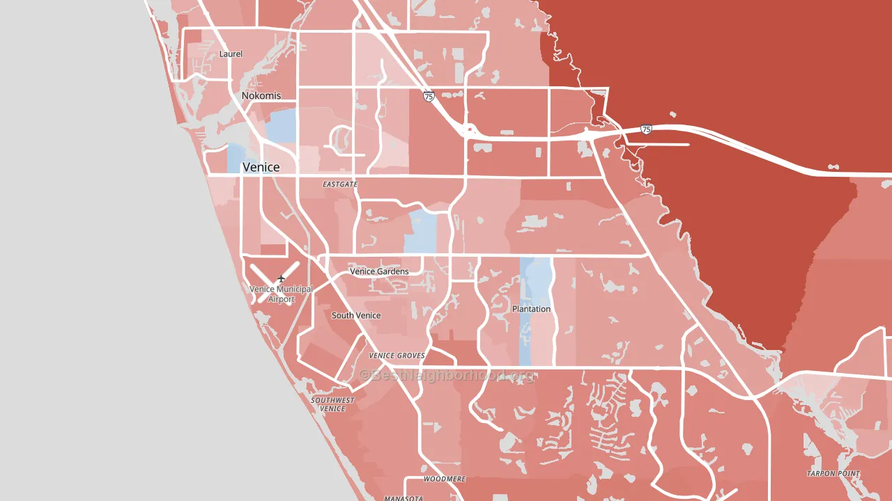 Venice, FL block-group political-lean map
