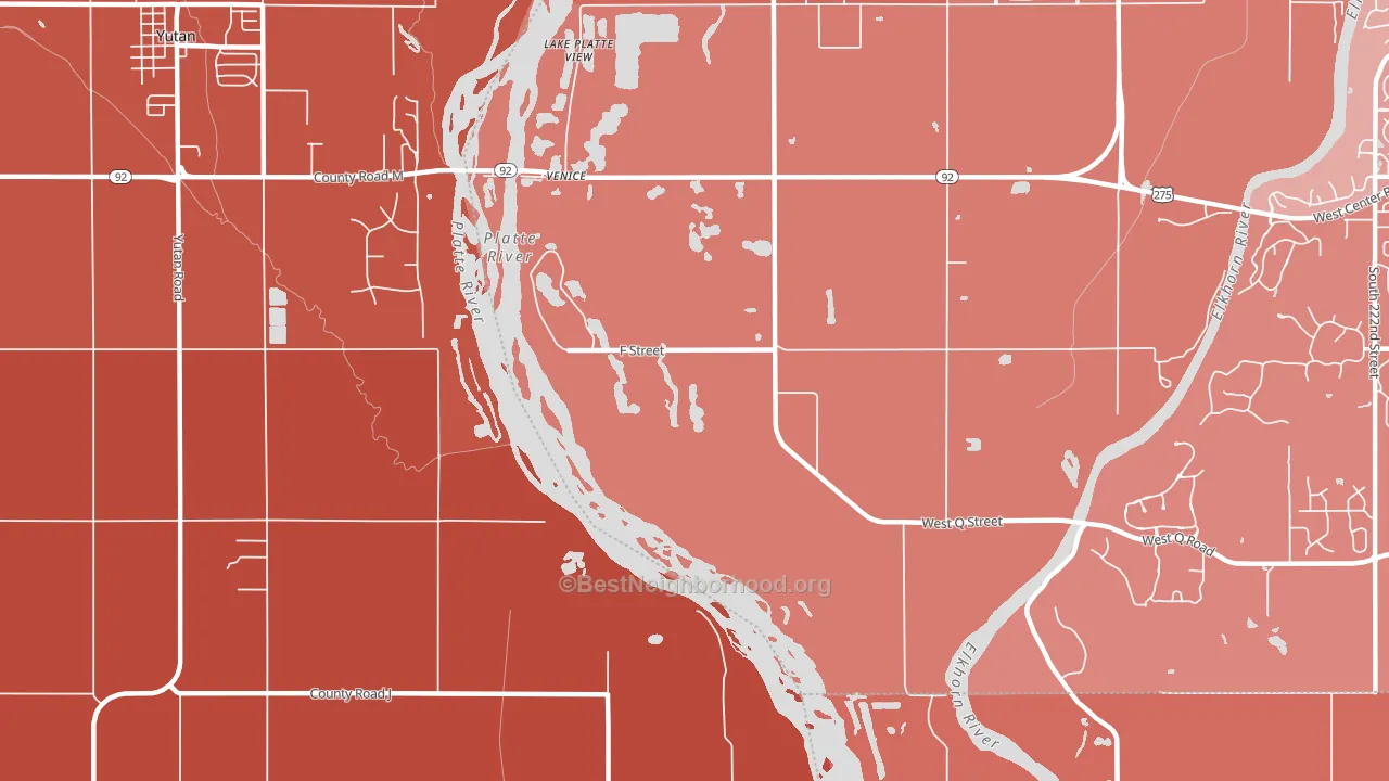 Venice, NE block-group political-lean map