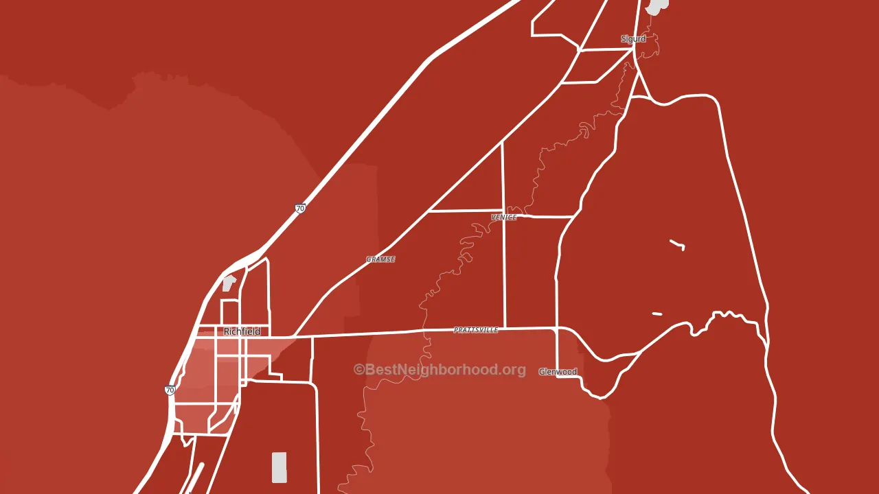 Venice, UT block-group political-lean map