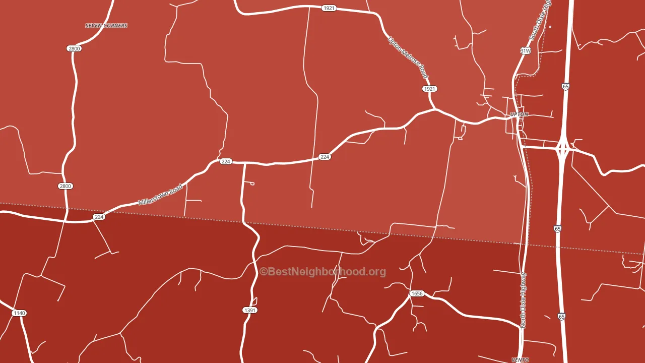 Vento, KY block-group political-lean map