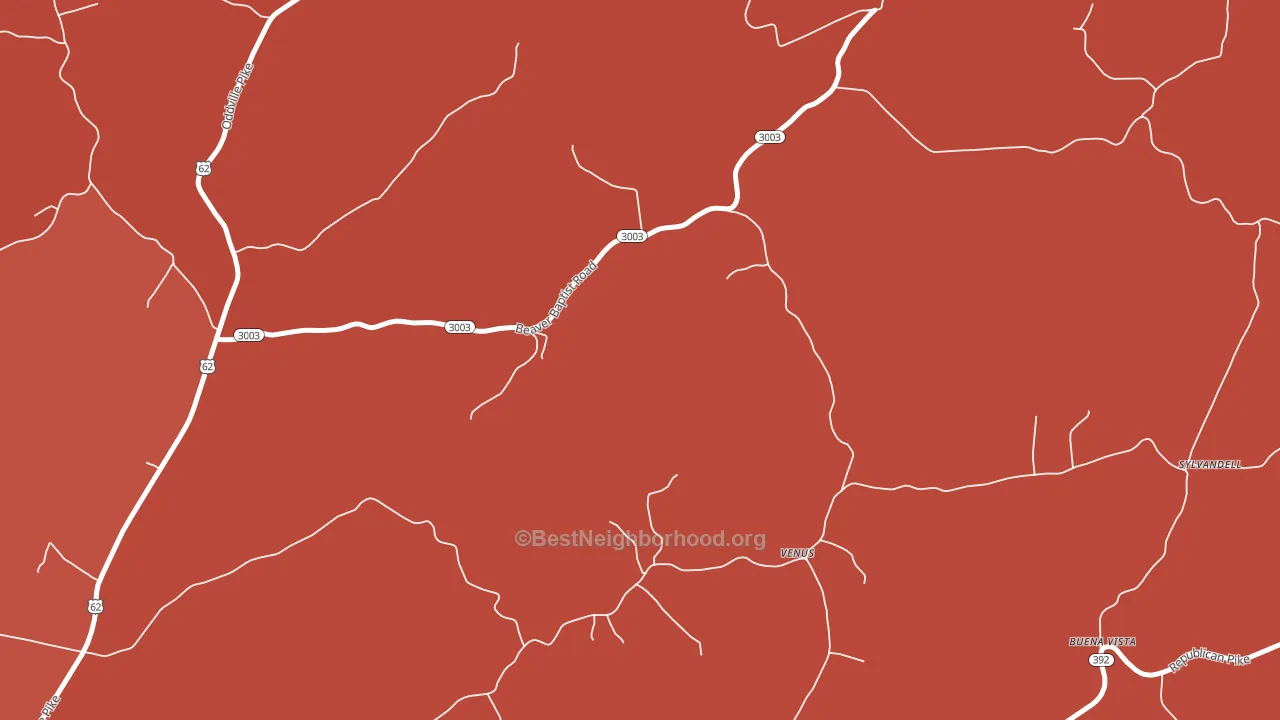 Venus, KY block-group political-lean map