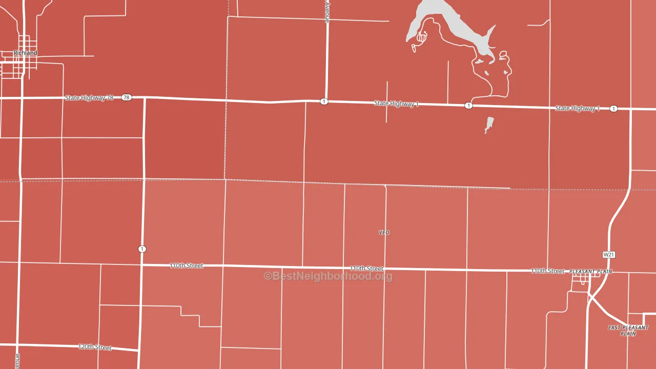 Veo, IA block-group political-lean map