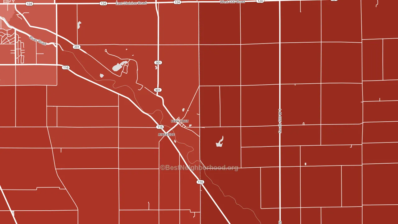 Vera Cruz, IN block-group political-lean map