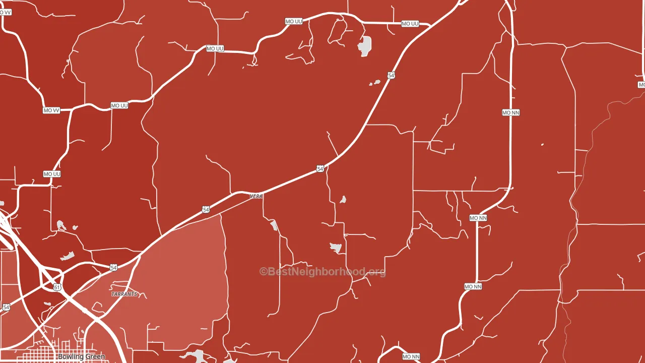 Vera, MO block-group political-lean map