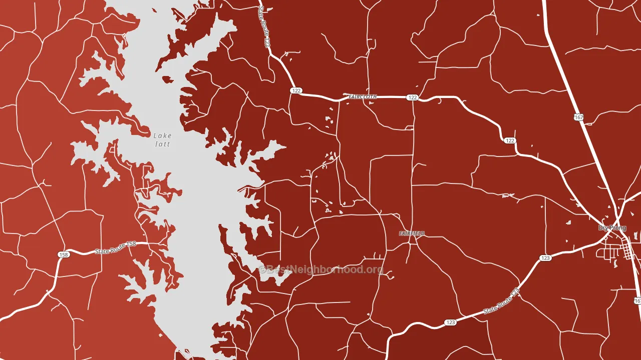 Verda, LA block-group political-lean map