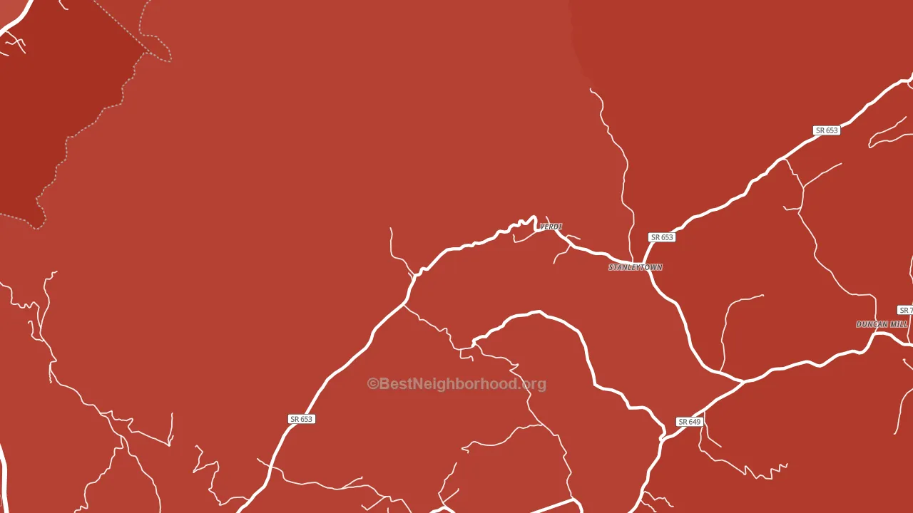 Verdi, VA block-group political-lean map