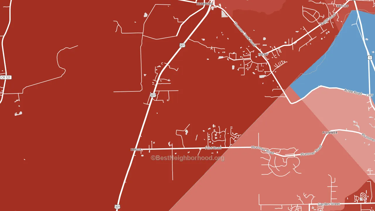 Verdie, FL block-group political-lean map