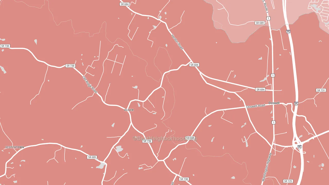 Verdon, VA block-group political-lean map