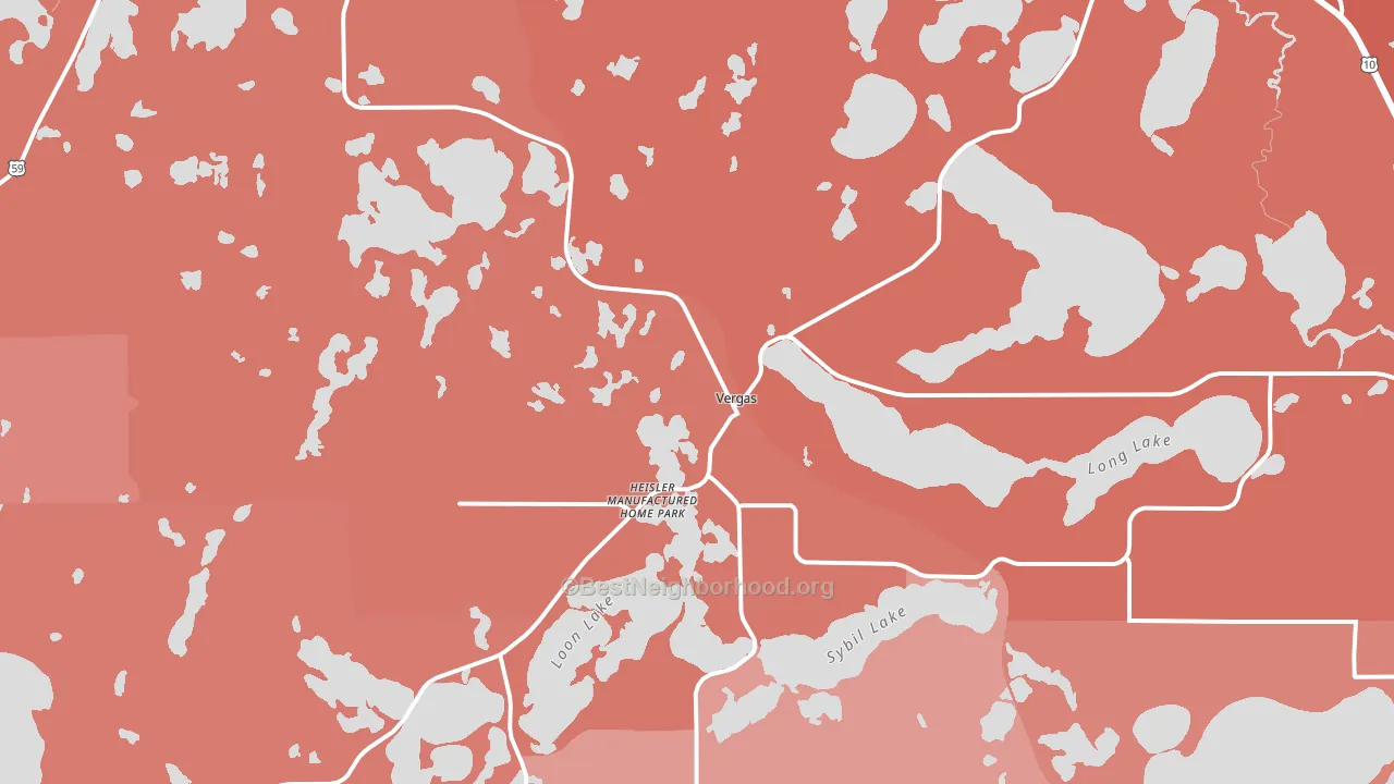 Vergas, MN block-group political-lean map