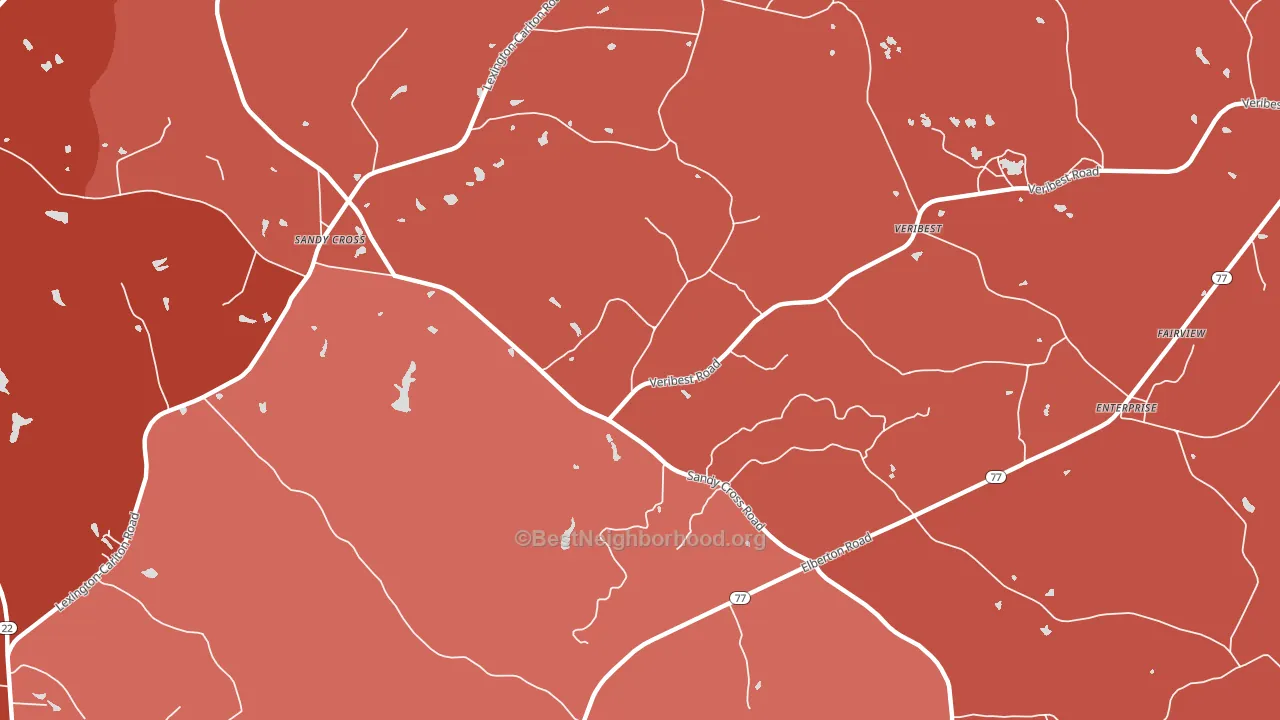 Veribest, GA block-group political-lean map