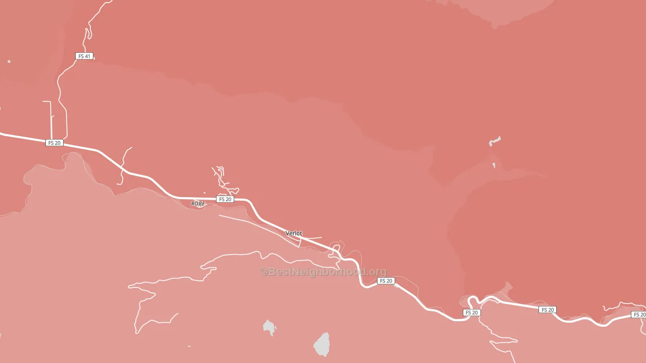 Verlot, WA block-group political-lean map