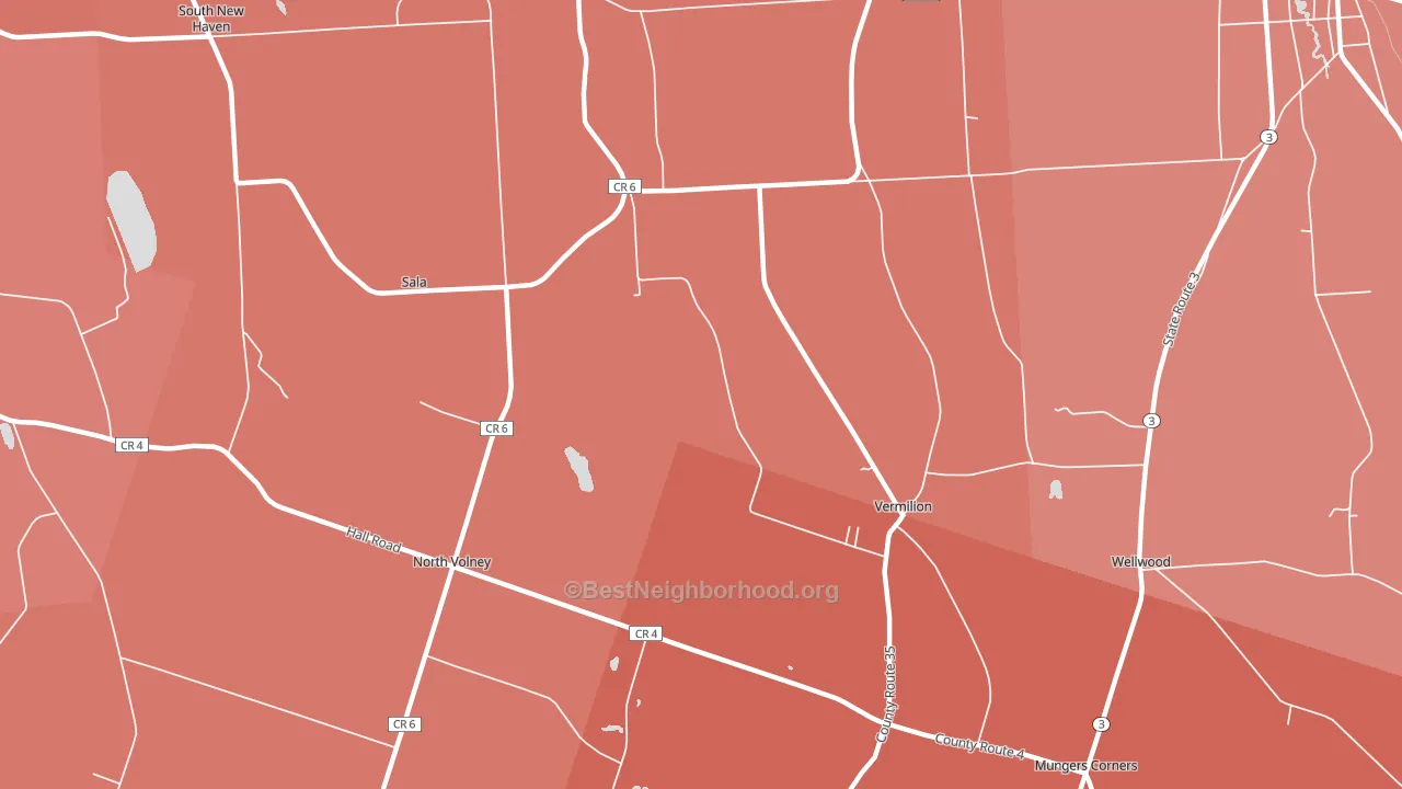 Vermilion, NY block-group political-lean map