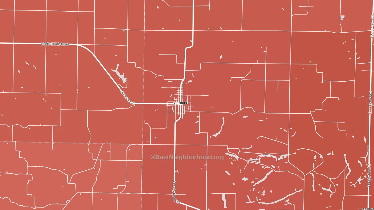Vermont, IL block-group political-lean map