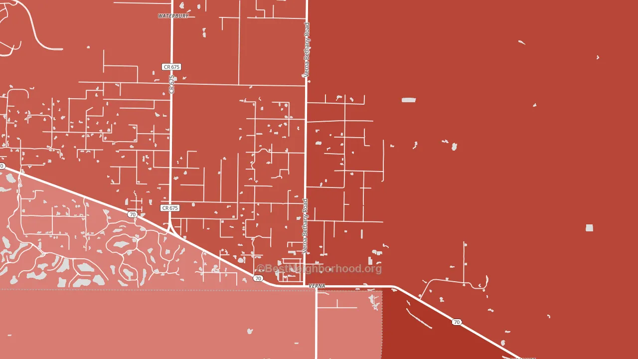 Verna, FL block-group political-lean map