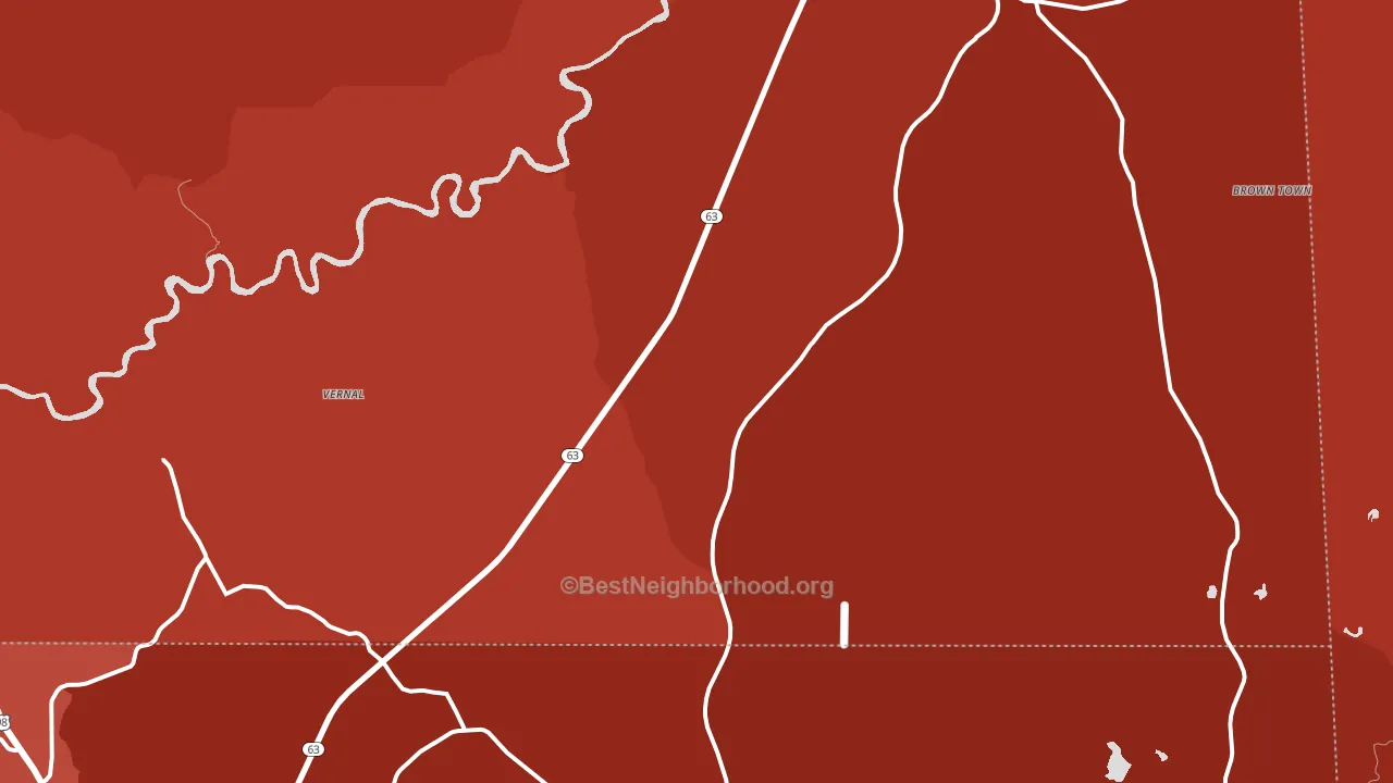 Vernal, MS block-group political-lean map