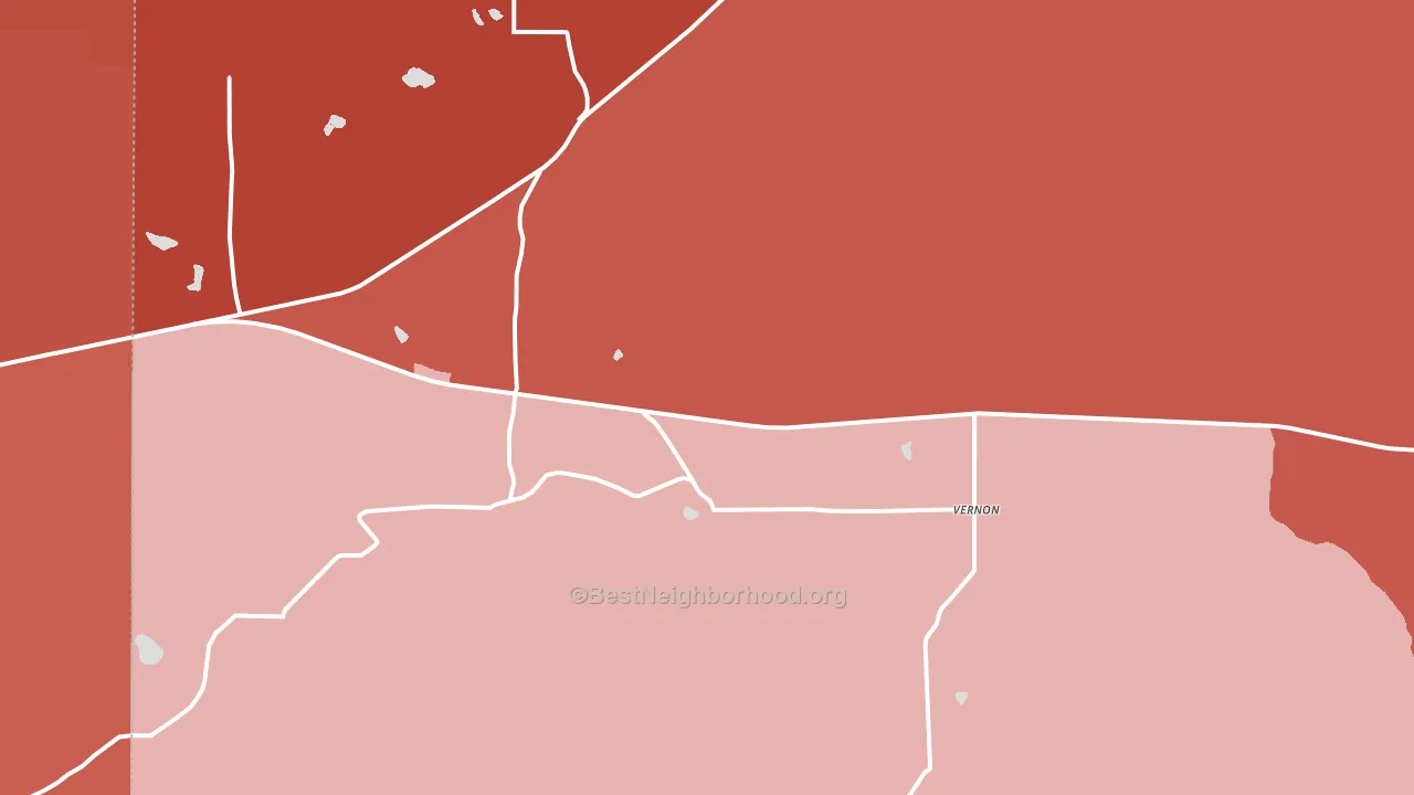 Vernon, AZ block-group political-lean map