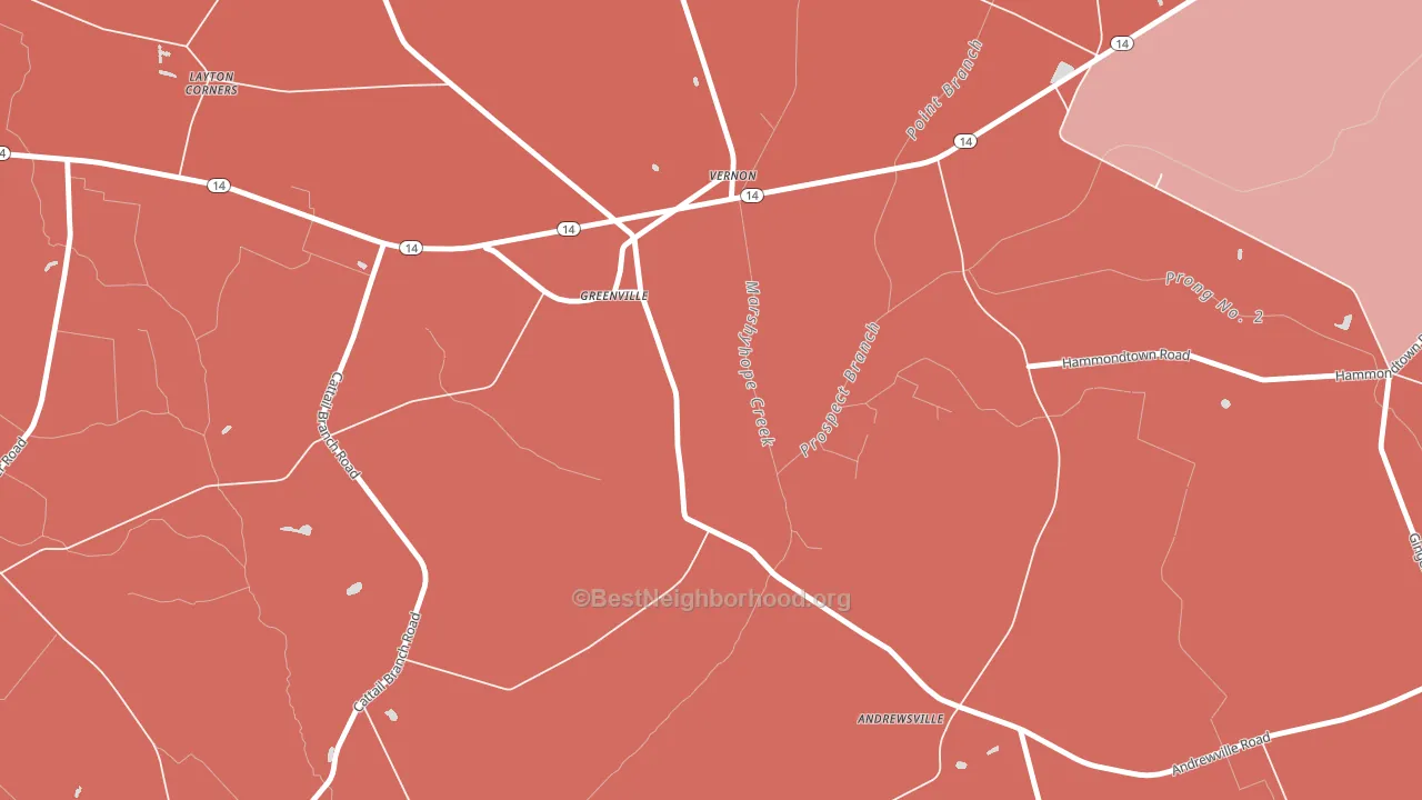 Vernon, DE block-group political-lean map