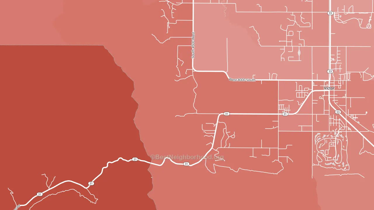 Vernon, ID block-group political-lean map