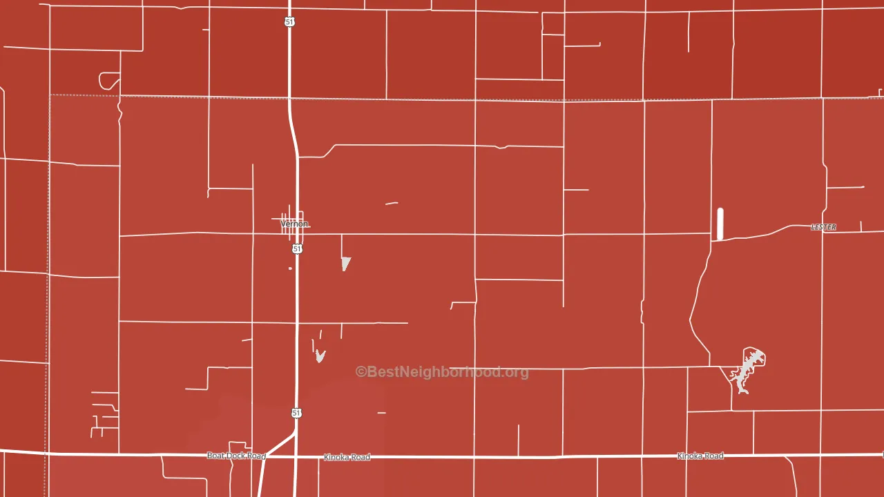Vernon, IL block-group political-lean map