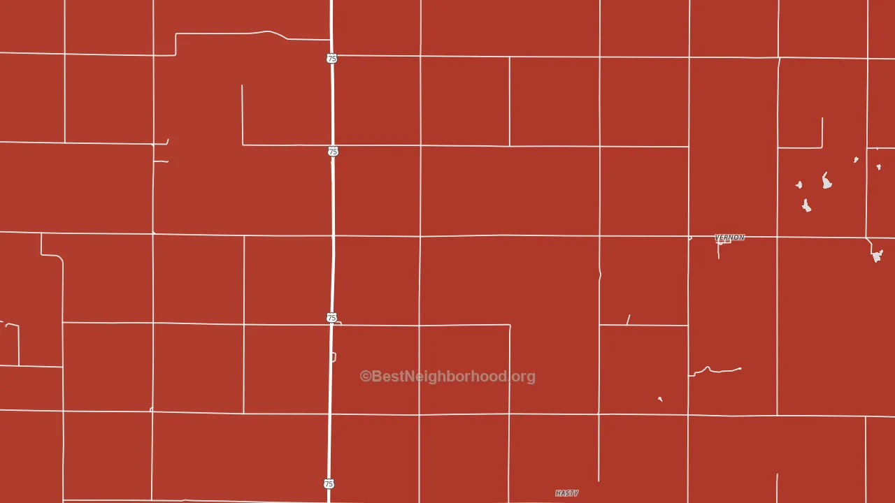 Vernon, KS block-group political-lean map