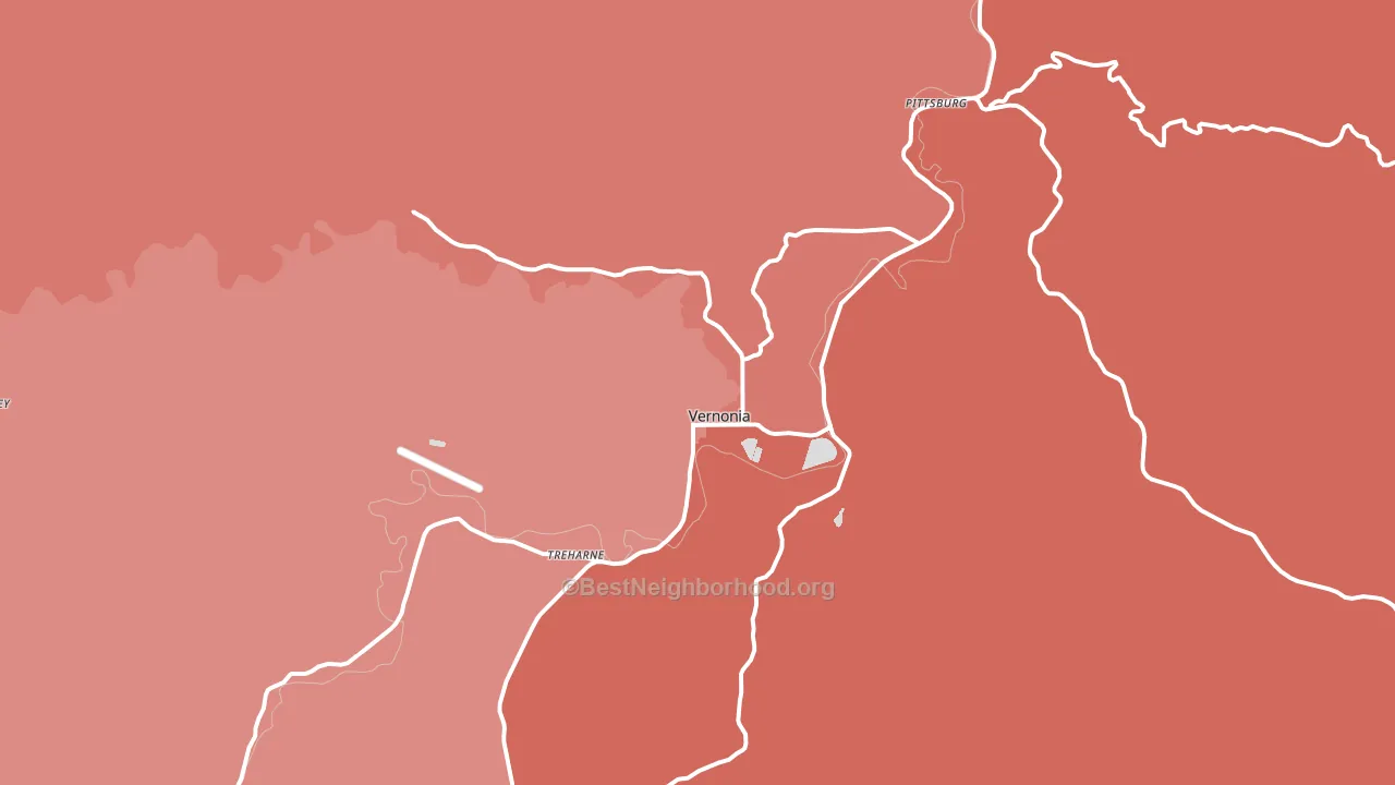 Vernonia, OR block-group political-lean map