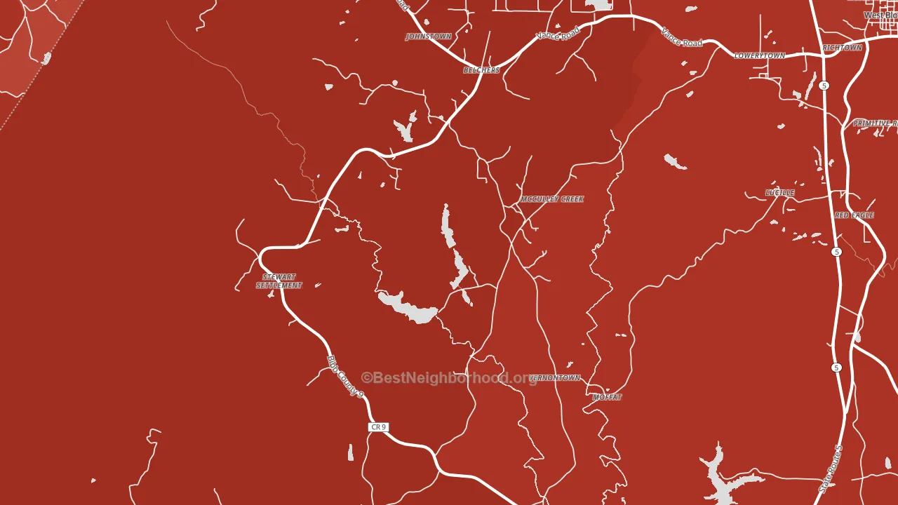 Vernontown, AL block-group political-lean map