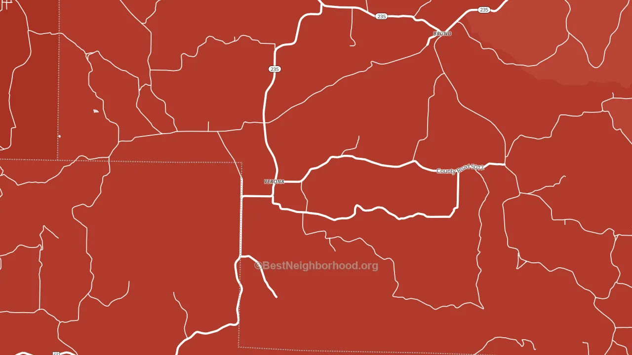 Verona, AR block-group political-lean map