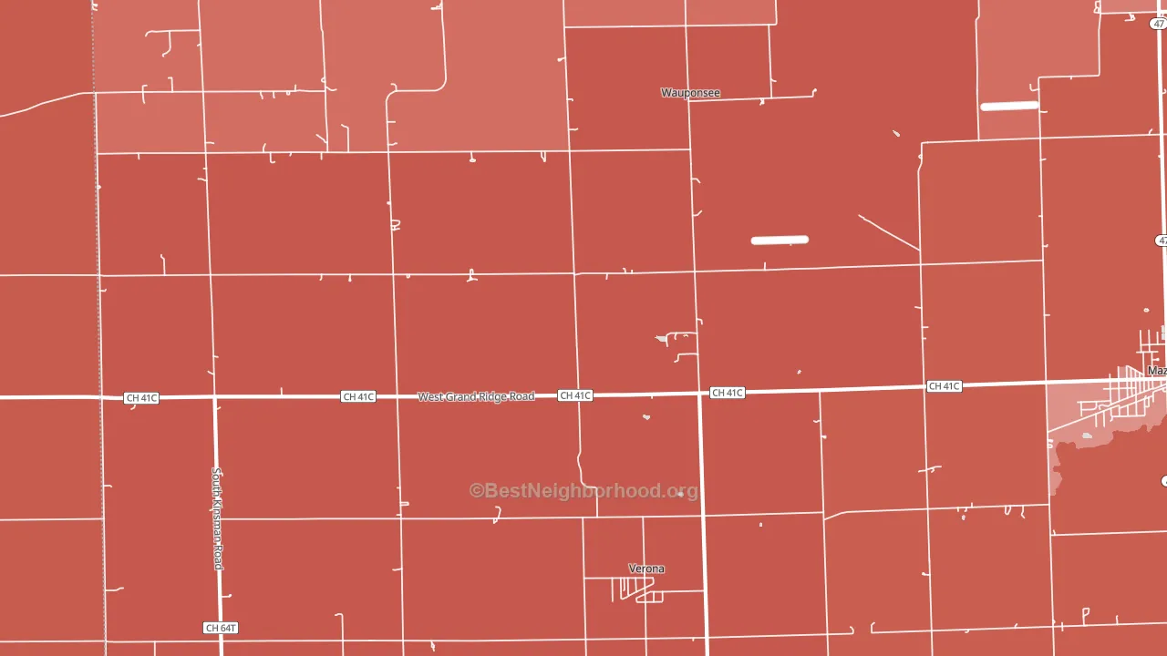 Verona, IL block-group political-lean map
