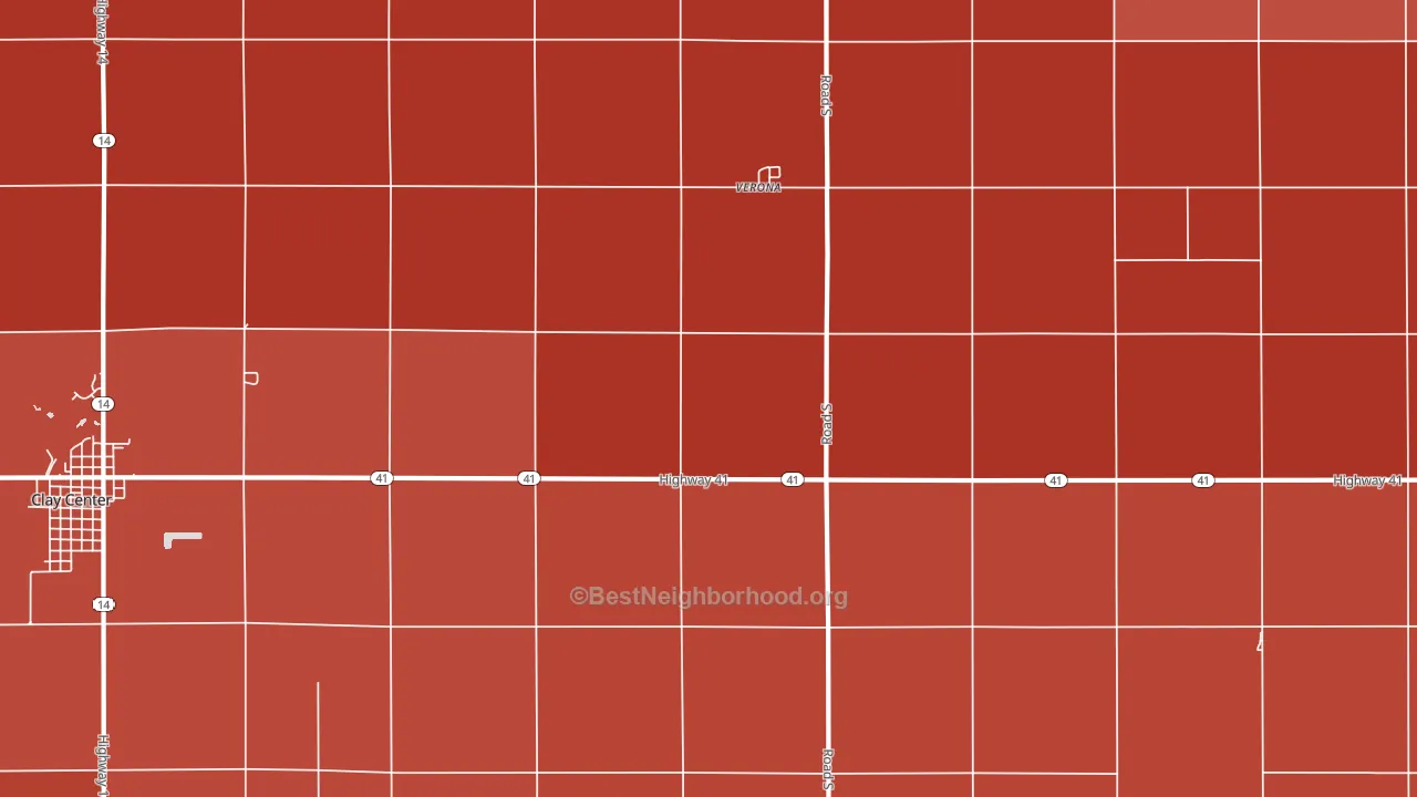 Verona, NE block-group political-lean map