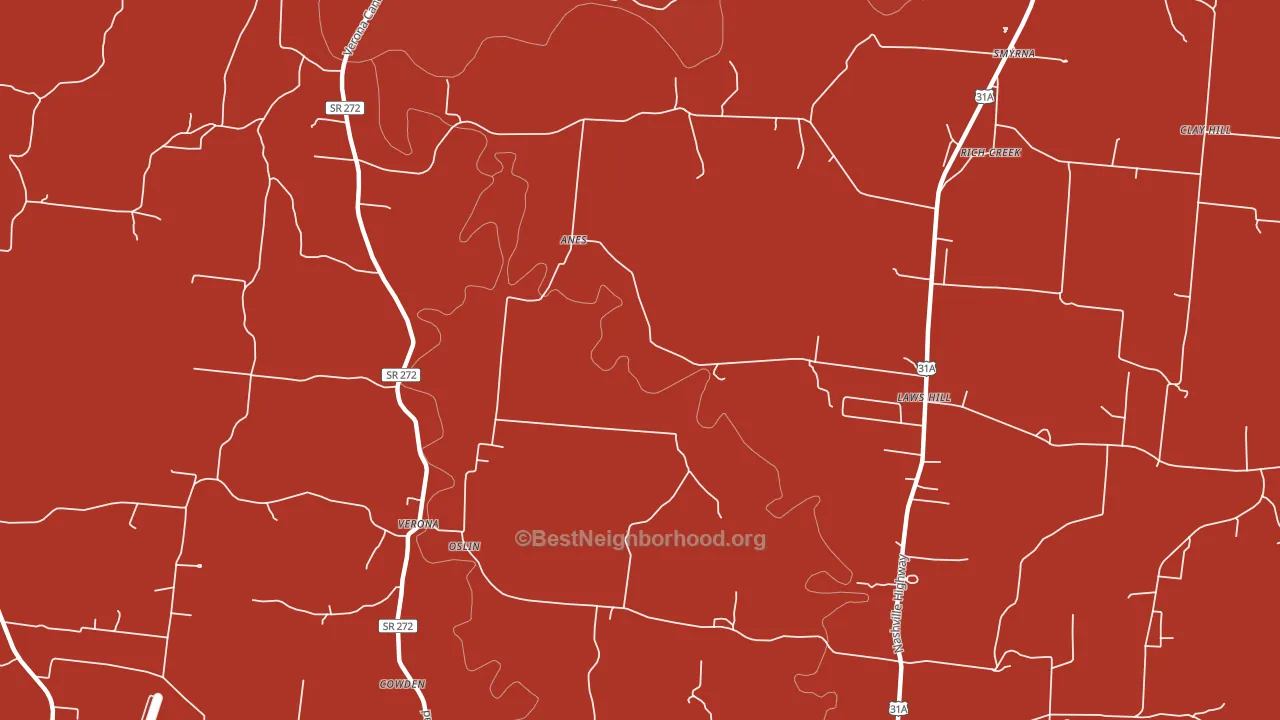 Verona, TN block-group political-lean map