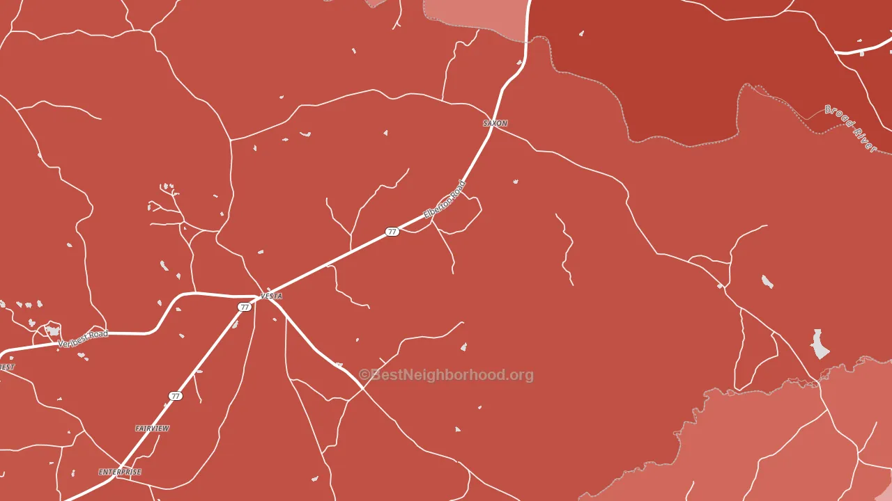Vesta, GA block-group political-lean map