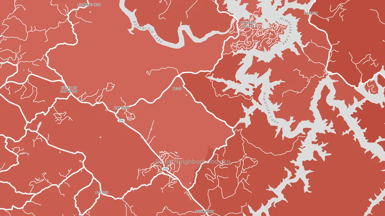 Vests, NC block-group political-lean map
