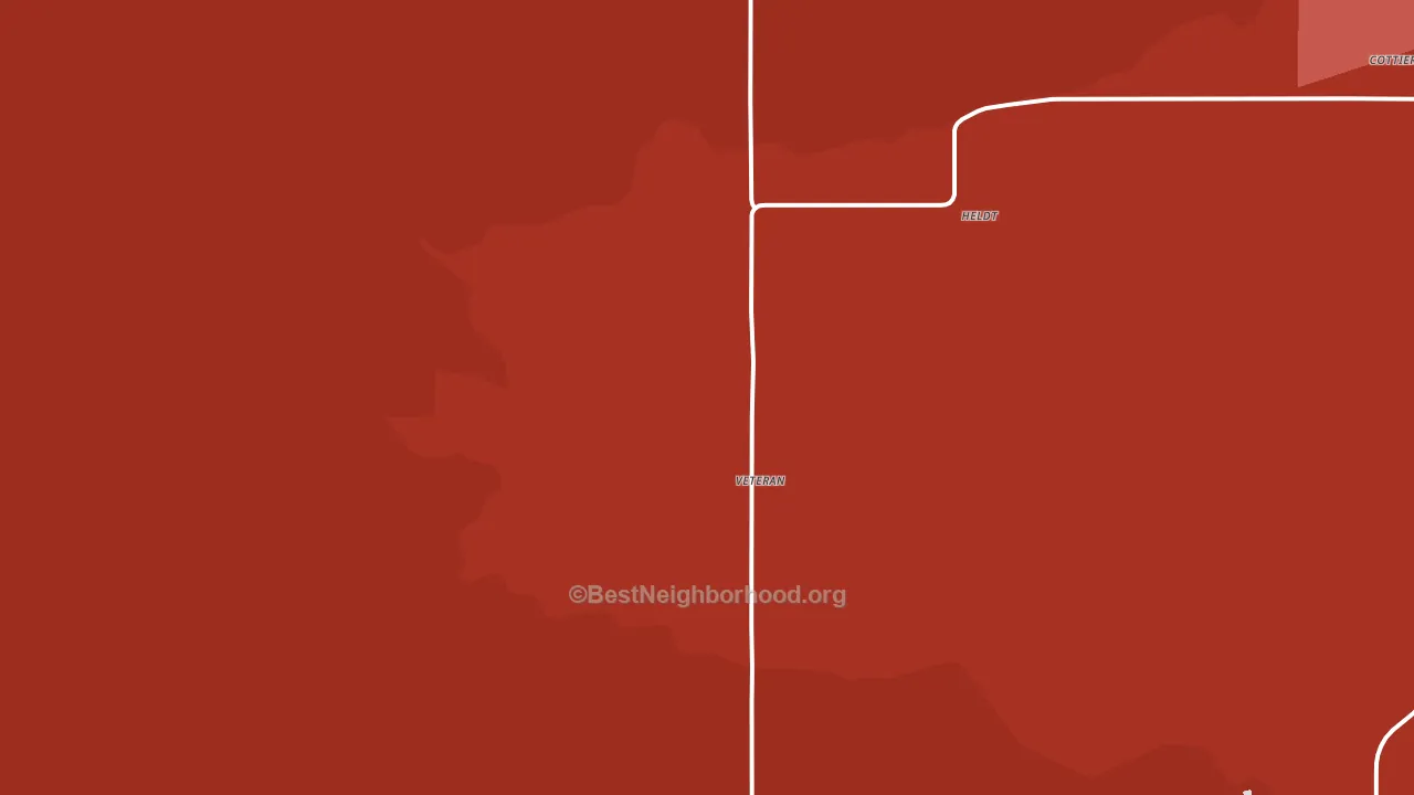 Veteran, WY block-group political-lean map
