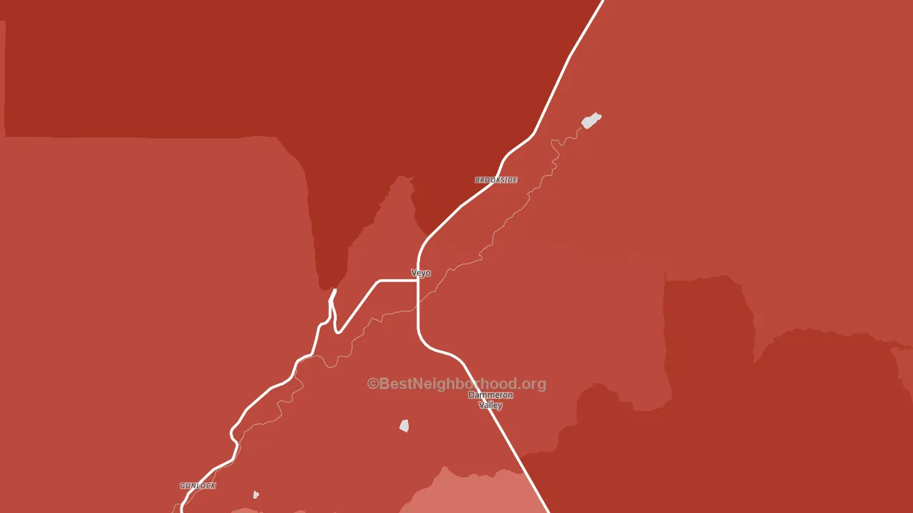Veyo, UT block-group political-lean map
