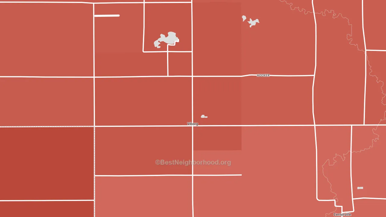 Viborg, SD block-group political-lean map