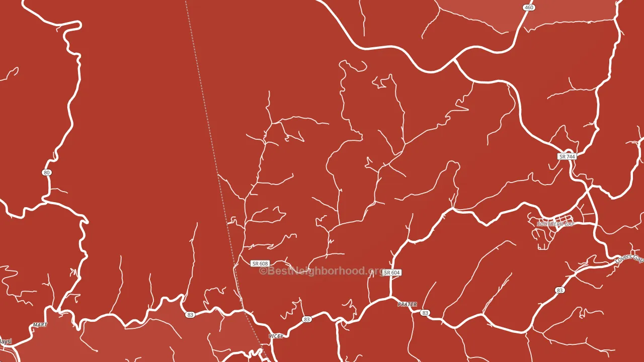 Vicey, VA block-group political-lean map