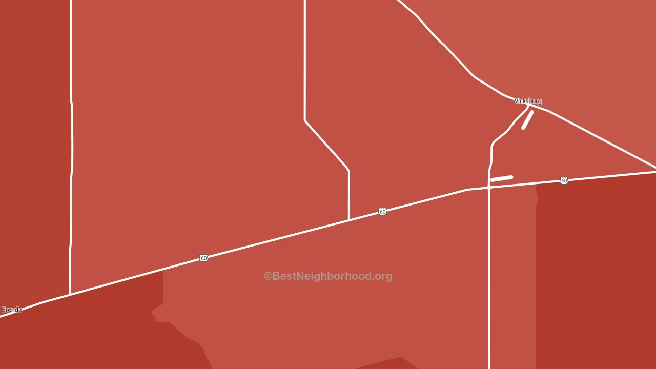 Vicksburg, AZ block-group political-lean map