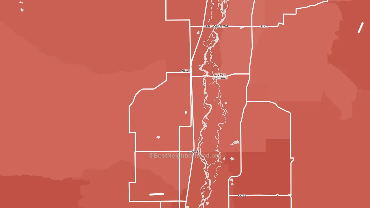 Victor, MT block-group political-lean map