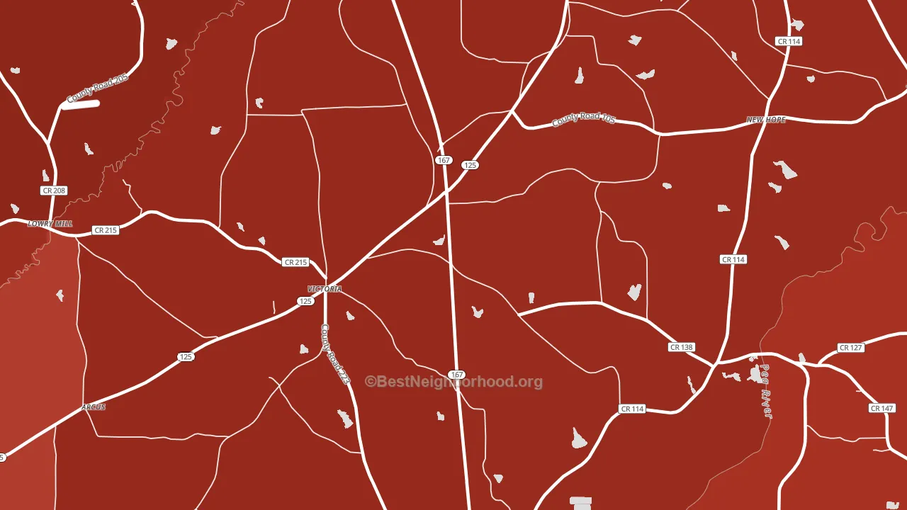 Victoria, AL block-group political-lean map