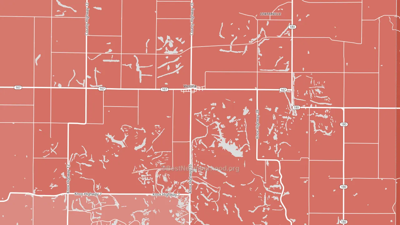 Victoria, IL block-group political-lean map