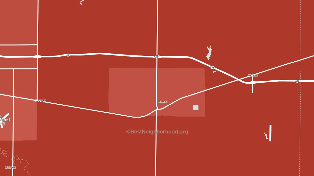 Victoria, KS block-group political-lean map