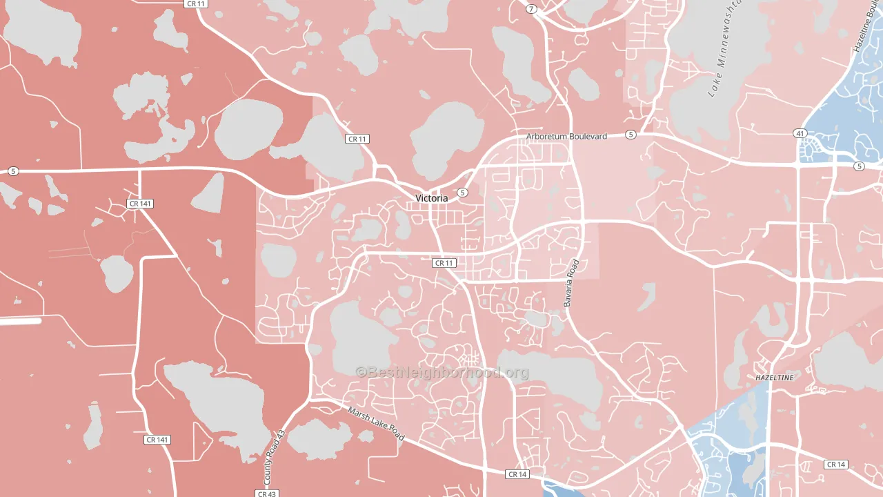 Victoria, MN block-group political-lean map