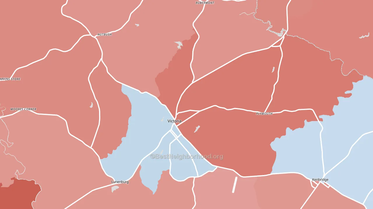 Victoria, VA block-group political-lean map