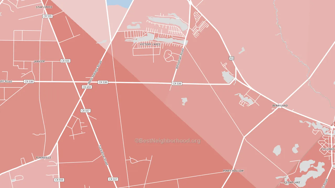 Victory Lakes, NJ block-group political-lean map