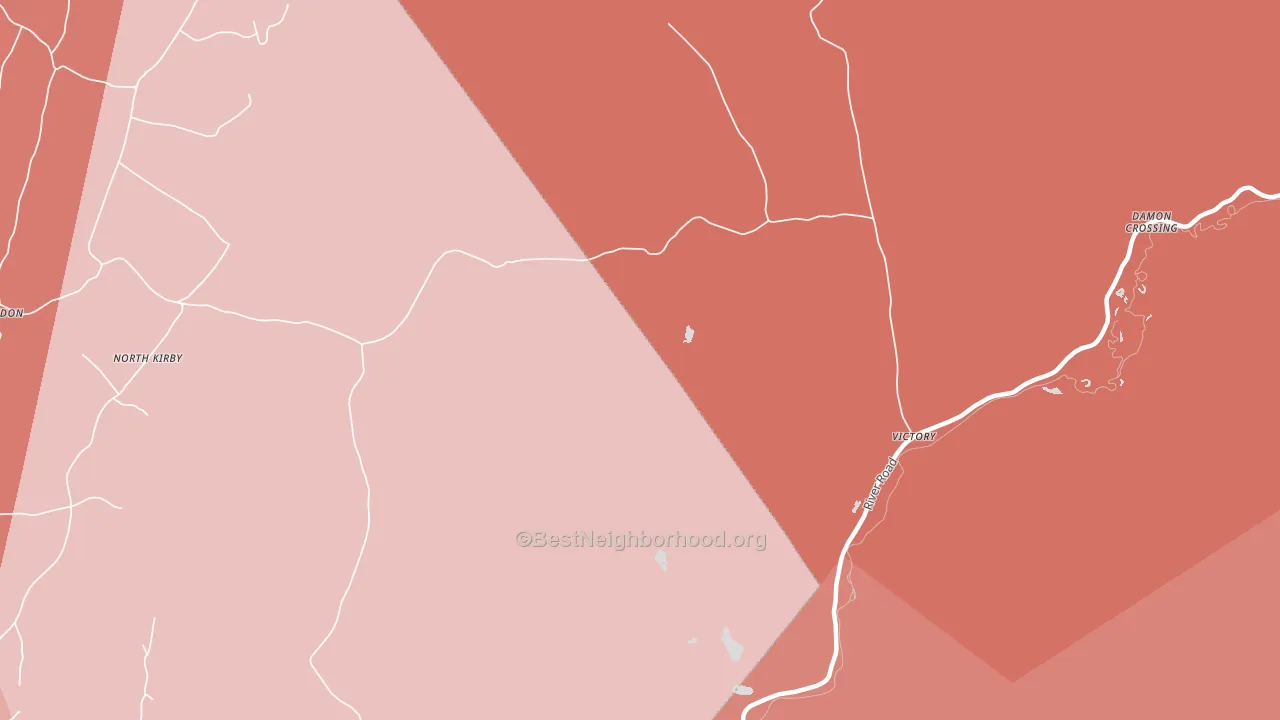 Victory, VT block-group political-lean map