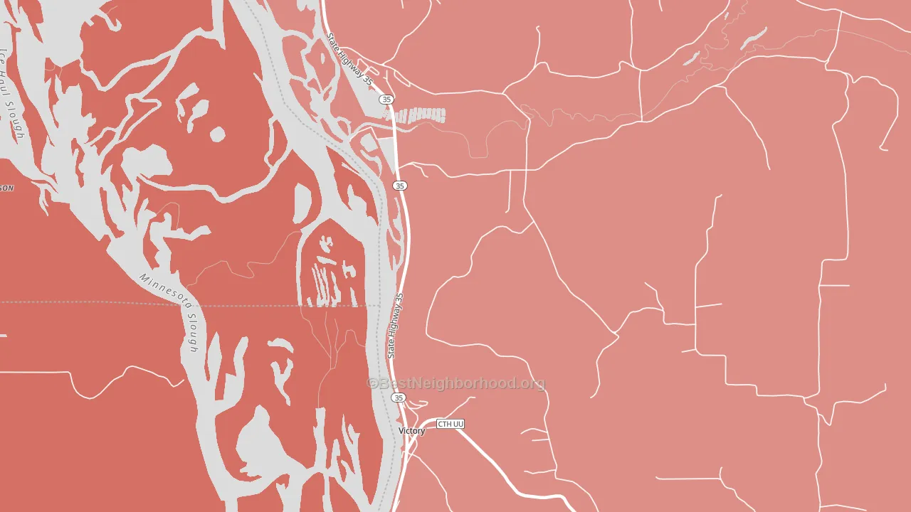 Victory, WI block-group political-lean map