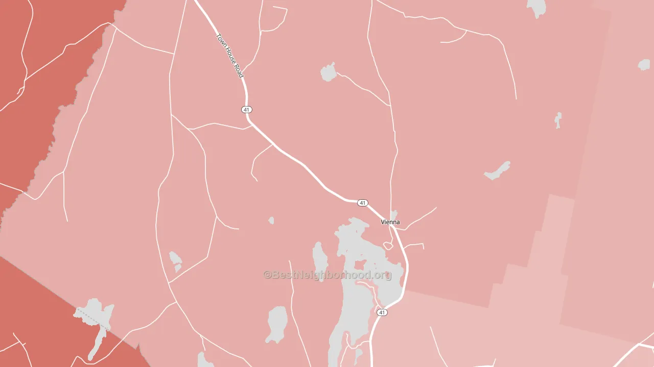 Vienna, ME block-group political-lean map