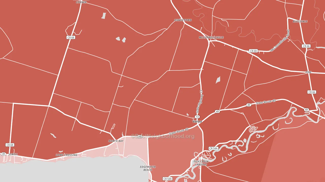 Vienna, NY block-group political-lean map