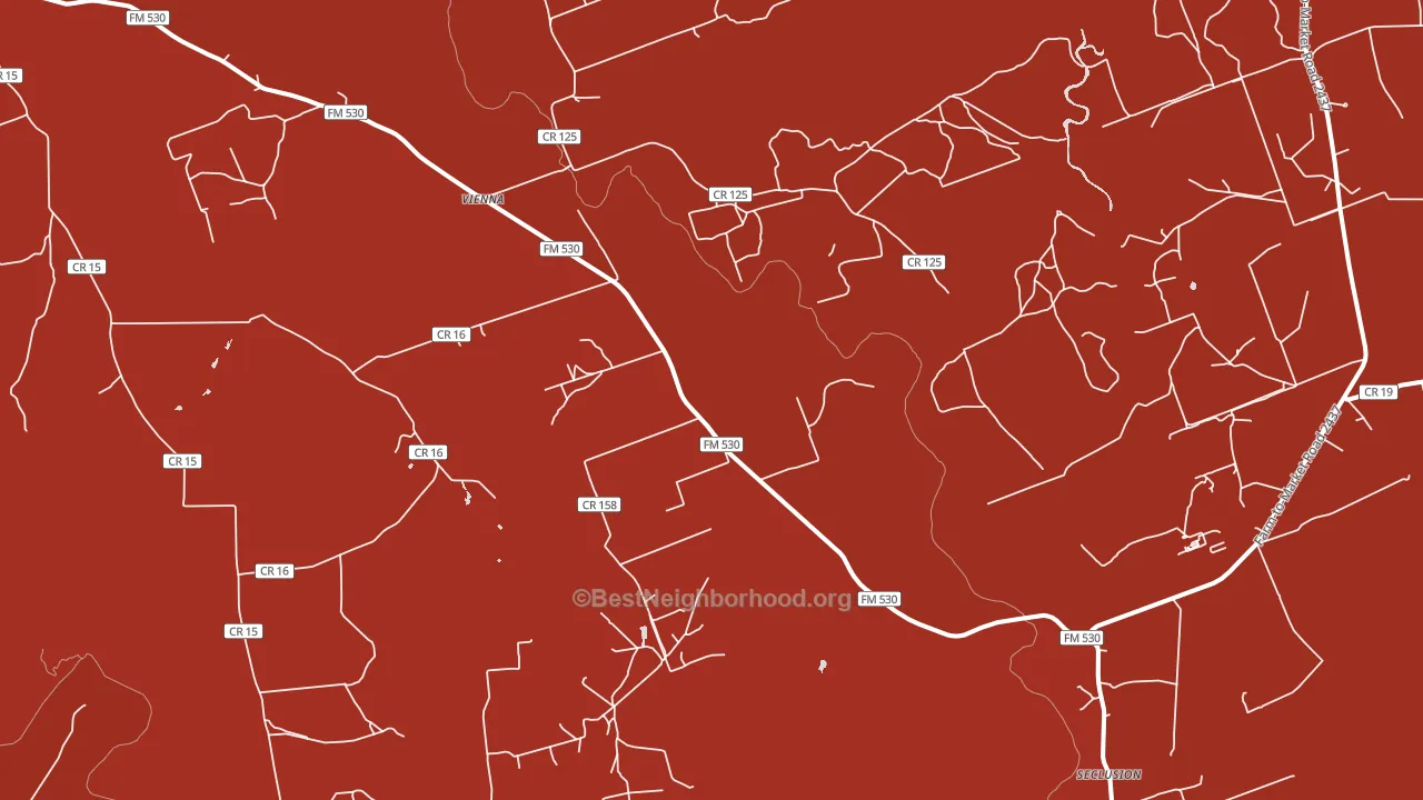 Vienna, TX block-group political-lean map